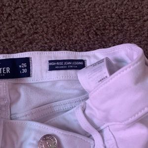 Hollister jean legging white jeans (high rise)